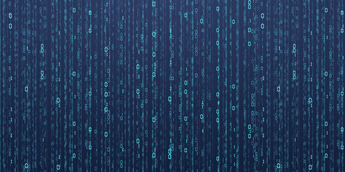abstract falling digits digital code rain vector image