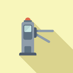 automatic gate barrier icon flat house vector