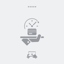 full time atm service - web icon vector