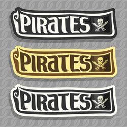 Logo for pirate theme Royalty Free Vector Image