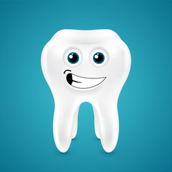 Lively smiling healthy tooth vector