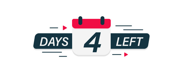 promotion icon days countdown banner web vector image
