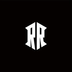 Rr logo monogram design template Royalty Free Vector Image