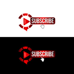 Subscribe Button with Finger Click vector image
