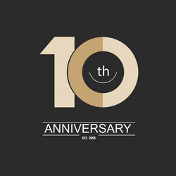 Anniversary icon with abstract elements vector