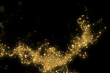 Gold glitter texture on a black background vector