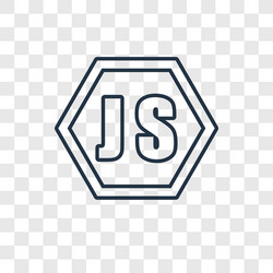 java script concept linear icon isolated vector image