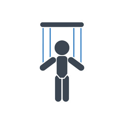 puppet control strings icon vector image