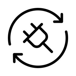 Renew power cord for enhanced functionality vector