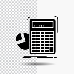 Calculator calculation math progress graph glyph vector