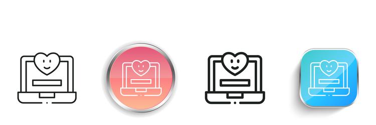 chat icon thin linear regular and button style vector image