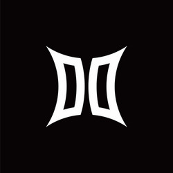 Dd monogram logo with crown shape luxury style Vector Image