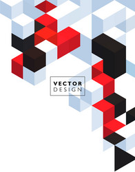 Geometric Color Cube Background vector image
