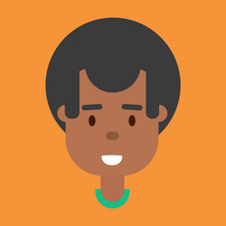 african american man avatar icon afro male vector