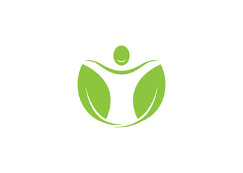 Leaf with skyscraper logo icon design Royalty Free Vector