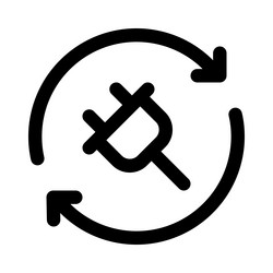 Renew power cord for enhanced functionality vector