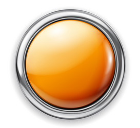 big button with metallic border vector image