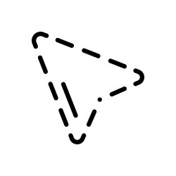 cursor icon thin linear style design isolated vector image