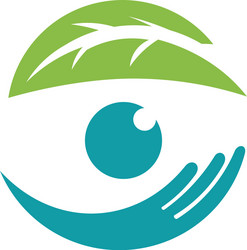 Abstract swirl 3d eye shape logo Royalty Free Vector Image