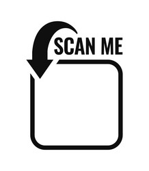 scan me arrow and square design vector image