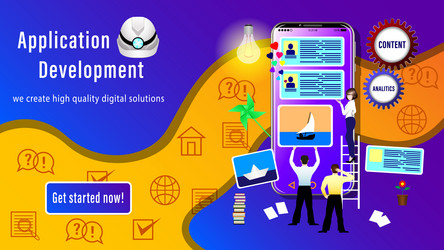 web design app development vector image