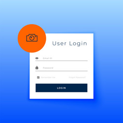 web member signup page form template with easy vector image