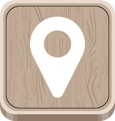 3d app button with a location pin icon vector