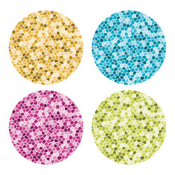 Abstract colorful mosaic round patterns vector