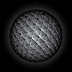 abstract geometric sphere from triangular faces vector