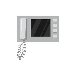 intercom communication and surveillance device vector image