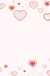 cute border decorated with hearts vector