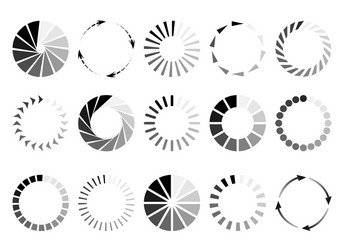 Loading Circle Icons - Speed & Data vector image