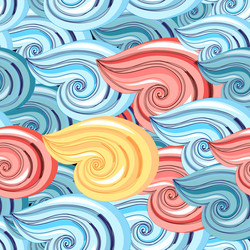 Graphic pattern of waves vector