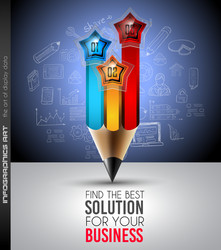 infographics complex layout with option buttons vector image