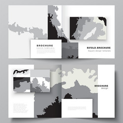 Layout two covers templates for square vector