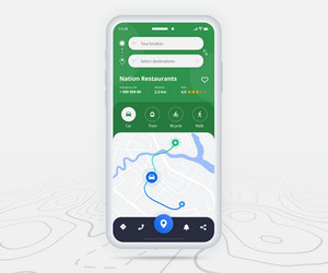 map gps navigation ux ui concept smartphone vector image