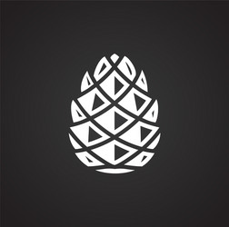 pine cone icon on background for graphic and web vector image