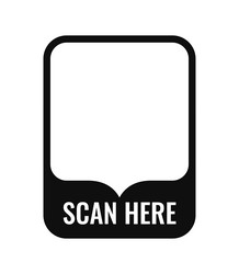 qr code frame with scan here vector image