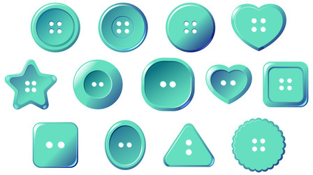 set of button in different shapes vector image