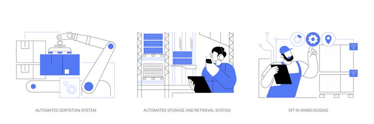 warehousing automation abstract concept vector