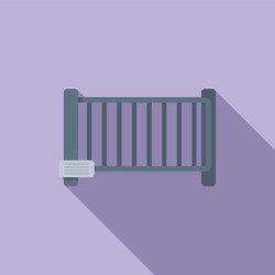 Automatic fence icon flat security garage vector