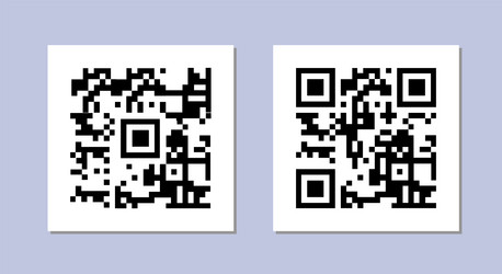 barcode or qr code rectangle label vector image