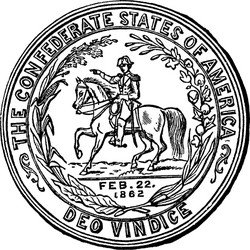 Confederate States Seal - 1862 Vector Image