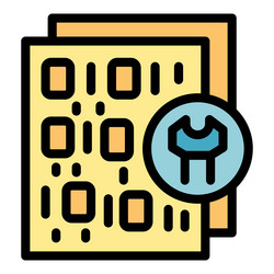 digital file showing binary code being repaired vector image