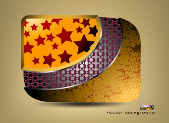 glossy stars with pattern icon concepts background vector image