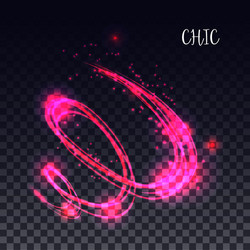 Magic glowing light swirl trail effect Royalty Free Vector