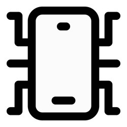 upgraded user interface installed in smartphone vector image