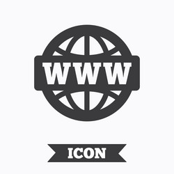 www sign icon world wide web symbol vector image