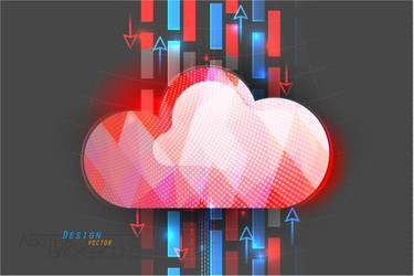 cloud computing status scene vector image