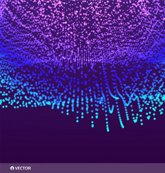 array with dynamic particles 3d technology style vector image